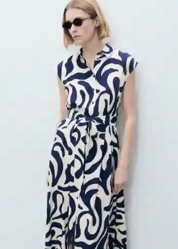 Vestido Apple Azul Talla XL Mujer Mango