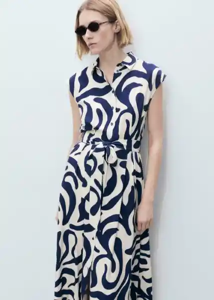 Vestido Apple Azul Talla XL Mujer Mango