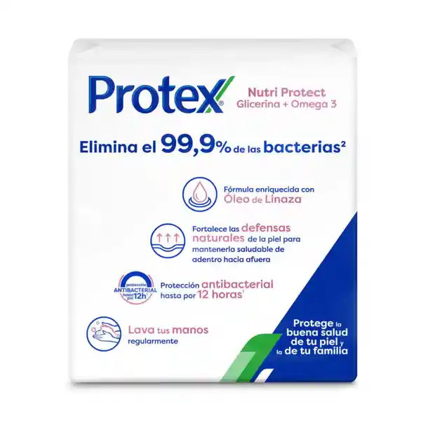 Jabón Antibacterial Protex Omega 3 barra 12x110g