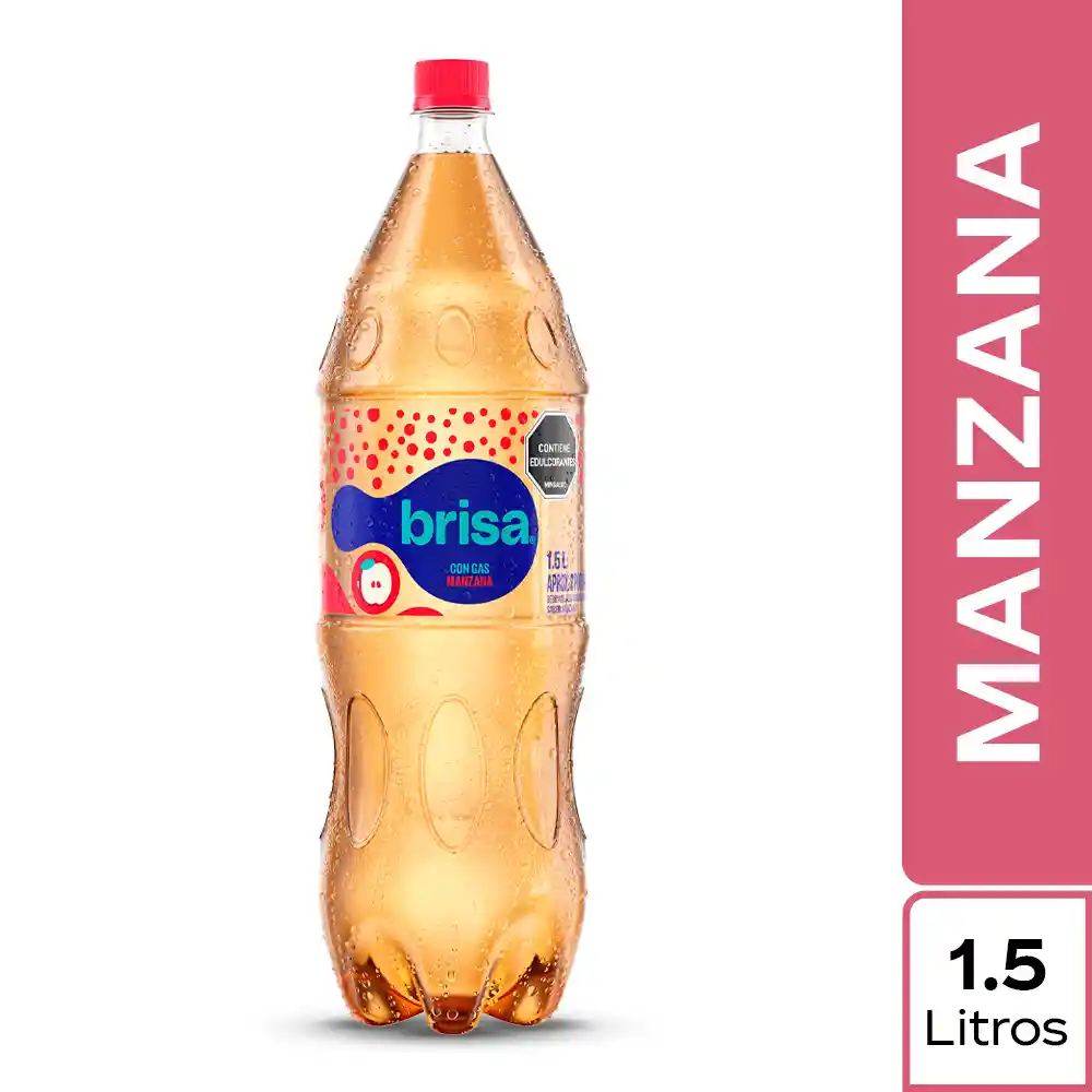 Agua Saborizada Brisa Con Gas Manzana 1.5L