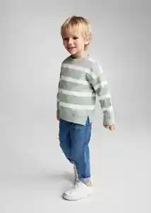 Buzo Sudadera Lines Agua Talla 70 Niños Mango