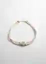 Collar Festi Beige Talla 99 Mujer Mango