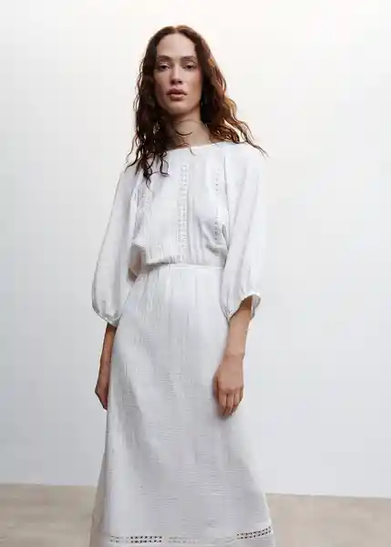 Vestido Spirit Blanco Talla M Mujer Mango