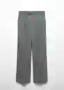 Pantalón Tamara Gris Talla 38 Mujer Mango