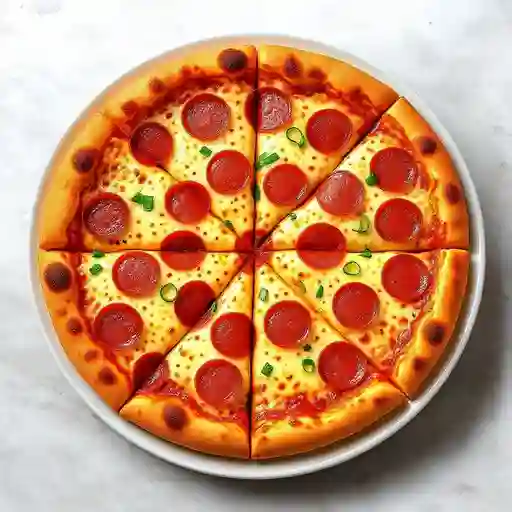 Pizza Salami Pepperoni Familiar con Borde