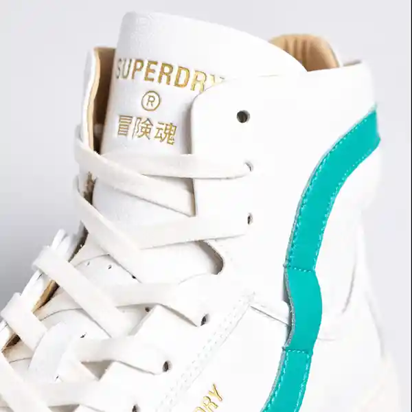 Superdry Tenis Basket Lux Trainer Línea Azul Talla 12