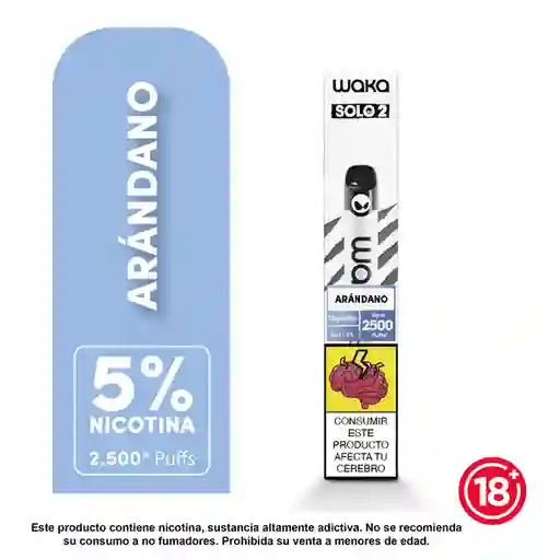 WAKA Vape Solo 2  Blueberry Splash-5% 2500 Puff
