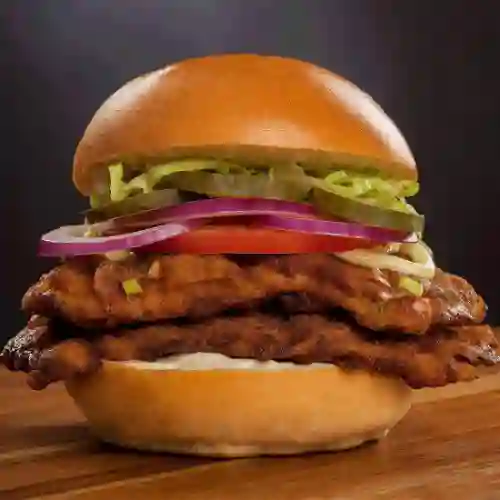 Spicy Chicken Chuleta Burger