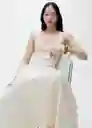 Vestido Valvi Crudo Talla S Mujer Mango