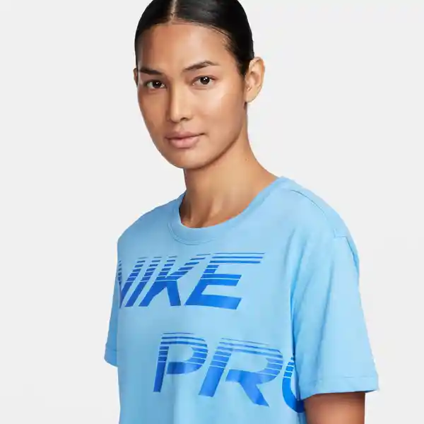 Nike Camiseta W Pro Grx Ss Para Mujer Azul Talla L