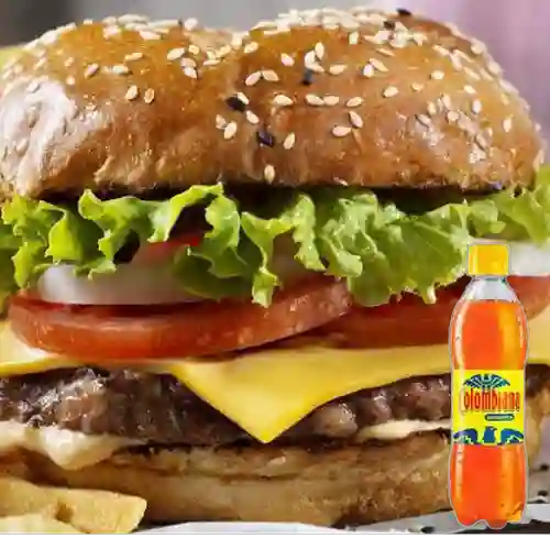 Combo Hamburguesa Sencilla + Colombiana 250 ml
