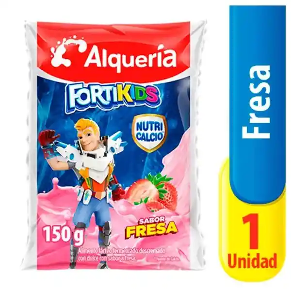 Yogurt Alquería Fortikids Fresa