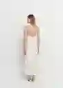 Vestido Kyoto Offwhite Talla L Mujer Mango