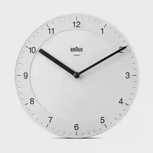 Braun Reloj de Pared Grande Análogo Blanco