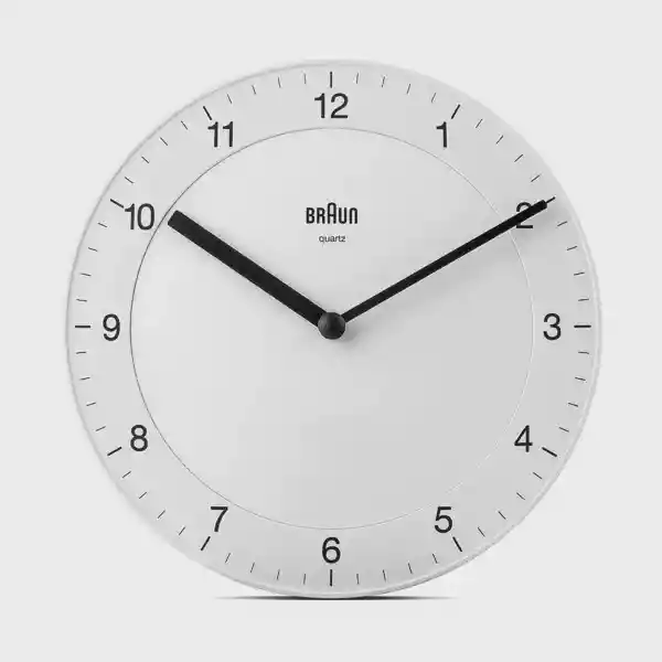 Braun Reloj de Pared Grande Análogo Blanco