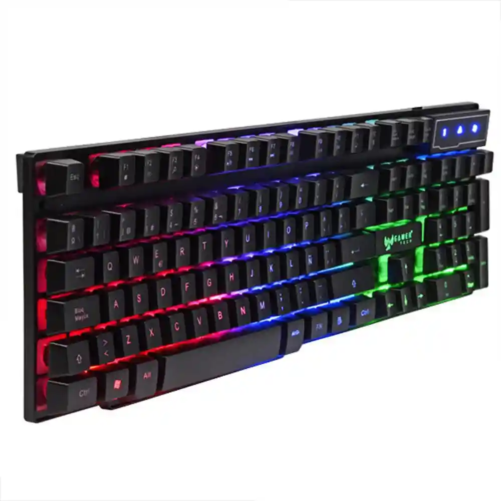 Gamer Tech Teclado USB GT600T Efecto Iluminación RGB