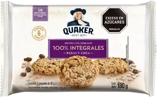 Quaker Galletas Avena Pasas 30 g Pack X6