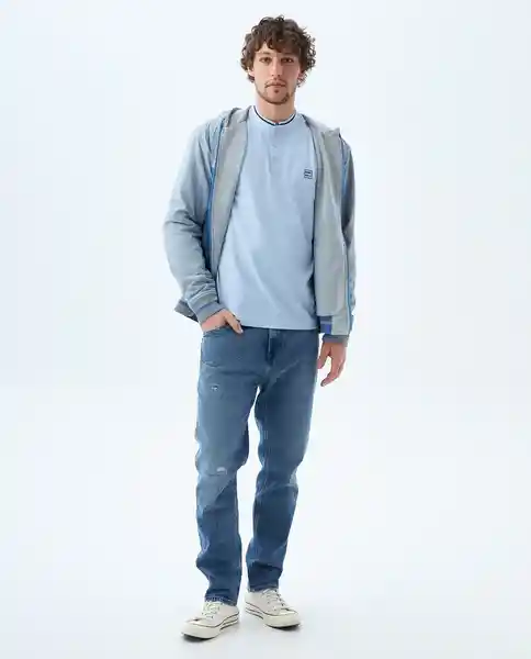 Camiseta Hombre Azul Talla L 800G003_AZU193920 Americanino