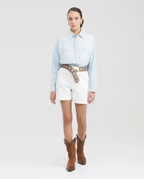 Camiseta Slim Fit Femenino Azul Cristalino Claro T L Chevignon