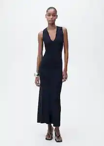 Vestido Moiso Navy Talla XS Mujer Mango