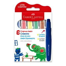 Crayones Jumbo Faber Castell Cremosos Estuche 6 Un