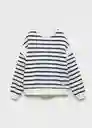 Buzo Sudadera Hombri Navy Talla 12 Niña Mango