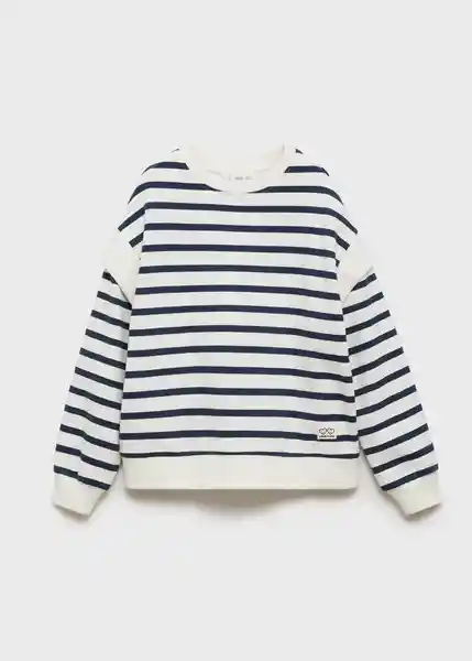 Buzo Sudadera Hombri Navy Talla 12 Niña Mango