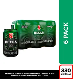 Cerveza Beck's - Lata 330ml x6