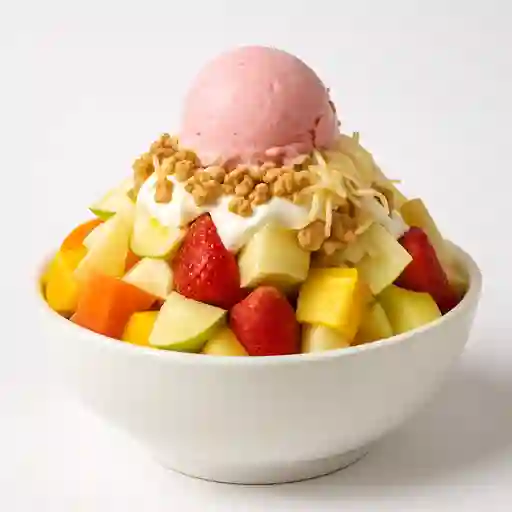 Ensalada de frutas con helado