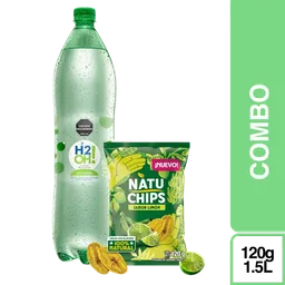 Combo Snack Natuchips Limón 120 g + H2Oh! Gaseosa Lima Limón