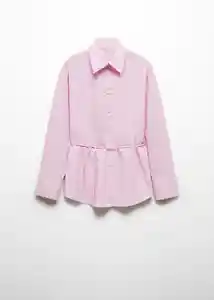 Camisa Seoul Rosa Pastel Talla S Mujer Mango