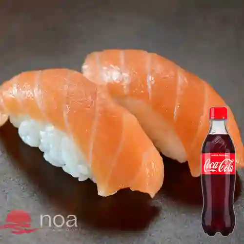 Combo Niguiri Salmón + Coca-Cola Sabor Original 400 ml