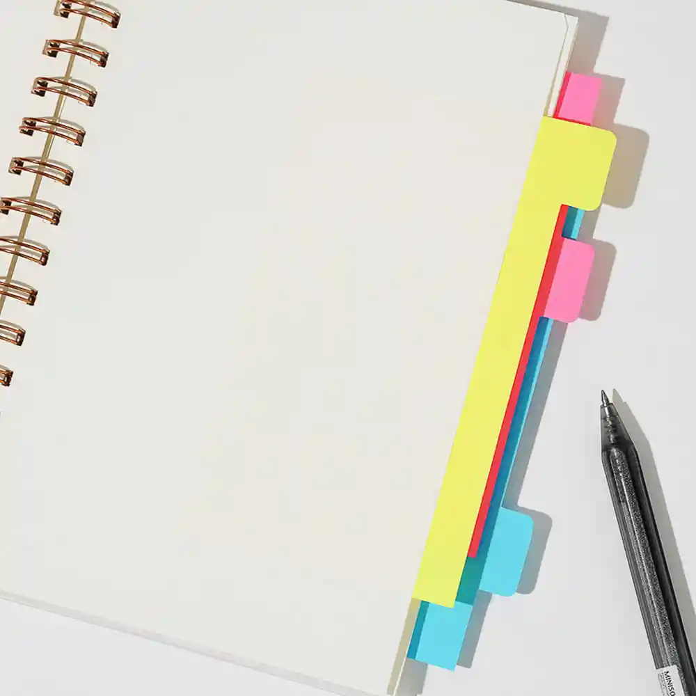 Miniso Post-It Tipo Cuaderno Mediano Con 6 Colores