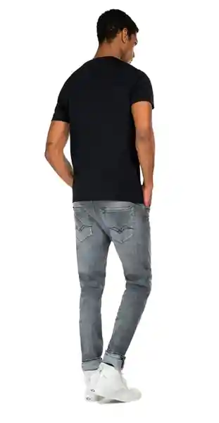 Replay Camiseta Basic Jersey 30/1 Para Hombre Negro Talla L