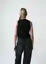 Chaleco Tejido Mujer Negro Ultraoscuro Talla S 583G002 Naf Naf