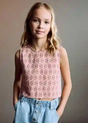 Blusa Jaipur Rosa Talla 13 Niñas Mango