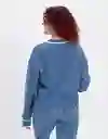 Suéter Tejido Mujer Azul Talla X-Small American Eagle
