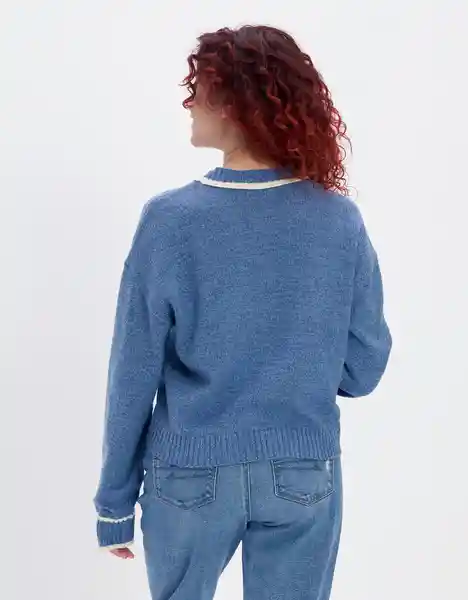 Suéter Tejido Mujer Azul Talla X-Small American Eagle
