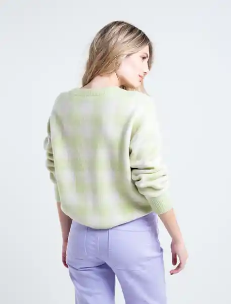 Buzo Tejido Green Mujer Verde Preteñido Talla L Naf Naf