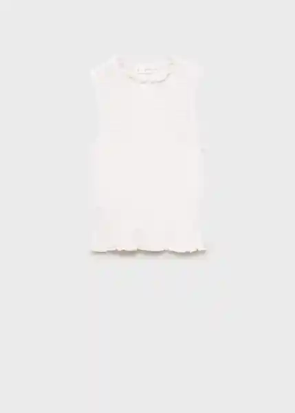 Top Val Offwhite Talla 08 Niñas Mango
