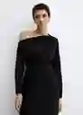 Vestido Cris Negro Talla XS Mujer Mango