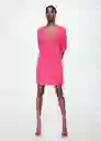 Vestido Valentín Fucsia Talla XS Mujer Mango