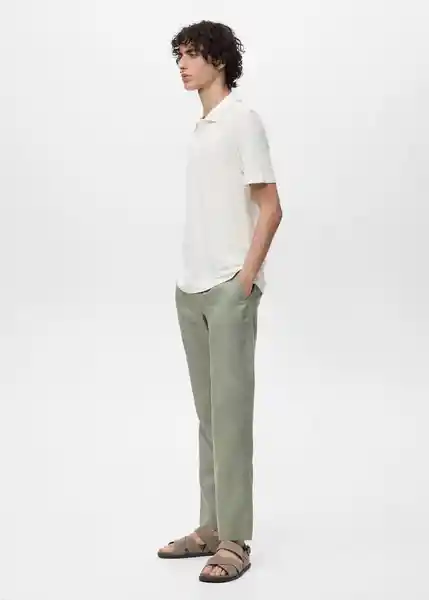 Camiseta Polo Amberes Blanco Talla M Hombre Mango