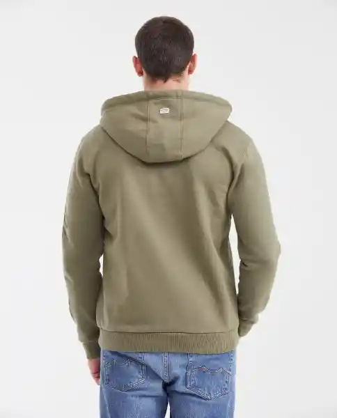 Buzo Hoodie Graphic Sleeve Verde Cerro Oscuro Talla M Chevignon