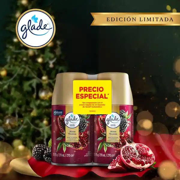 Glade Ambientador Edición Limitada Moras Festivas 2 x 175 g