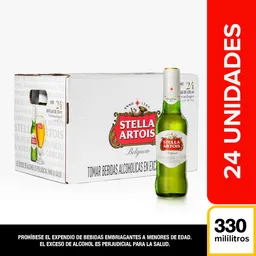 Stella Artois Pack Cerveza 330 mL x 24 Und