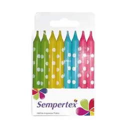 Sempertex Velas Polka Colores Surtidos 