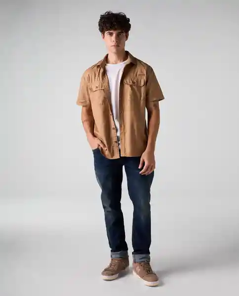 Camisa Hombre Café Talla L 812G021_CAF180830