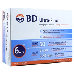 Becton Dickinson Jeringa Insulina Ultra-Fine 0.5 mL 31 g x 6 mm