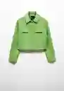 Chaqueta Nápoles Verde Talla M Mujer Mango